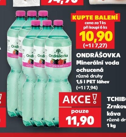 ONDRÁŠOVKA Minerální voda ochucená