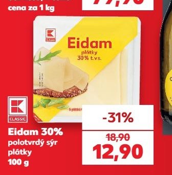 Eidam 30% plátky