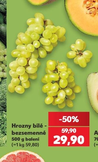 Hrozny bílé - bezsemenné