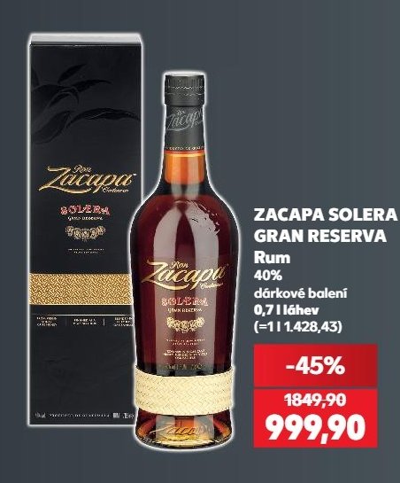 ZACAPA SOLERA GRAN RESERVA Rum