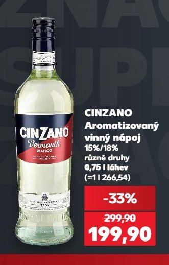 CINZANO Aromatizovaný vinný nápoj