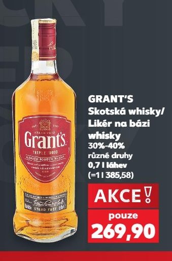 GRANT'S Skotská whisky / Likér na bázi whisky
