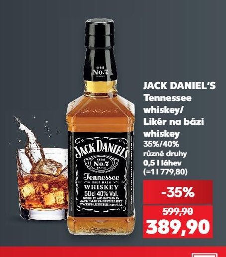 JACK DANIEL'S Tennessee whiskey / Likér na bázi whiskey