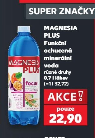 MAGNESIA PLUS Funkční ochucená minerální voda