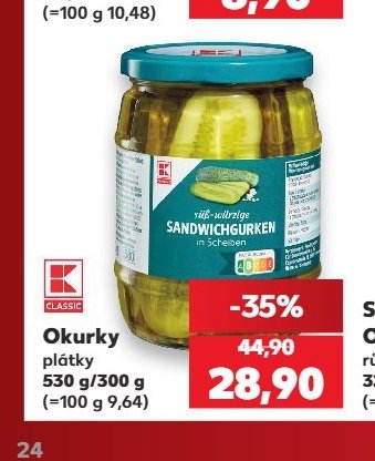Okurky plátky