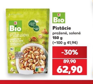 Bio Pistácie pražené, solené