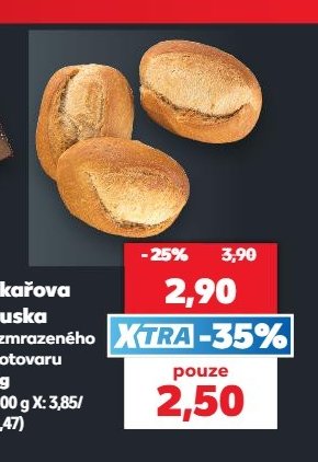 Pekařova houska ze zmrazeného polotovaru 65 g