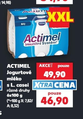 ACTIMEL Jogurtové mléko s L. casei 6x100 g