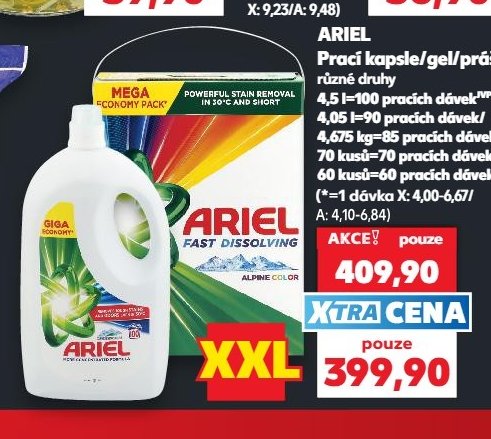 ARIEL Prací kapsle/gel/prášek