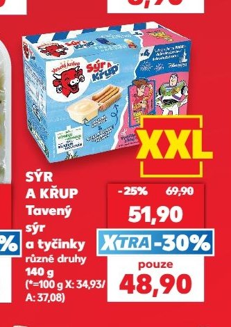Sýr A Křup Tavený sýr a tyčinky