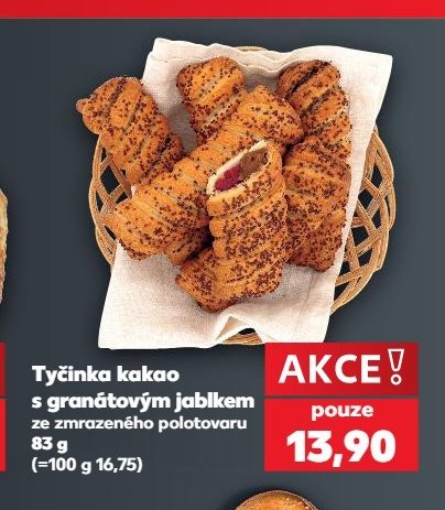 Tyčinka kakao s granátovým jablkem