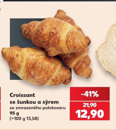 Croissant se šunkou a sýrem