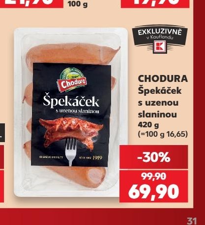 Chodura Špekáček s uzenou slaninou