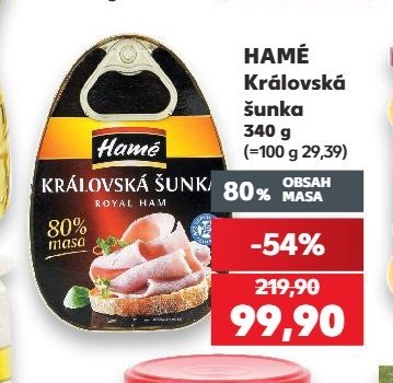 HAMÉ Královská šunka 340 g