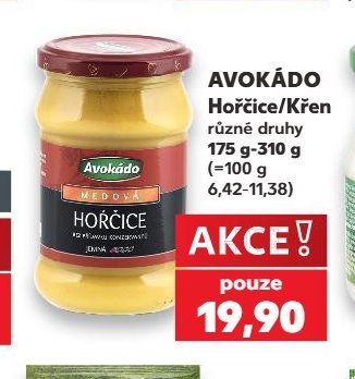 AVOKÁDO Hořčice/Křen různé druhy 175 g-310 g