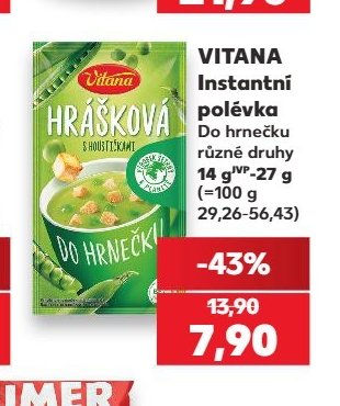 VITANA Instantní polévka do hrnečku různé druhy 14 g-27 g
