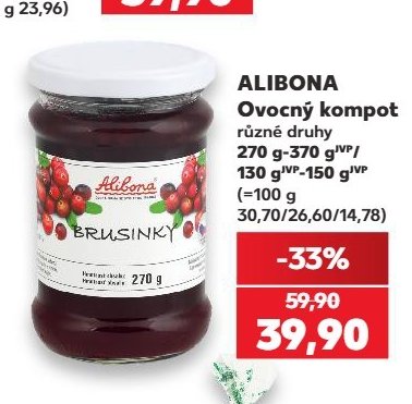 ALIBONA Ovocný kompot různé druhy 270 g-370 g