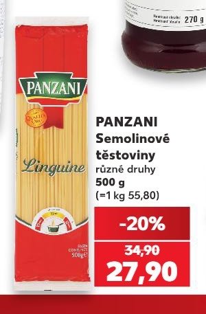 PANZANI Semolinové těstoviny různé druhy 500 g