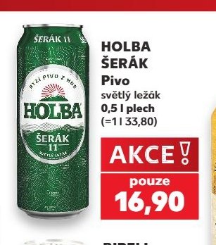 Holba Šerák pivo světlý ležák