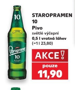 Staropramen 10 pivo světlé výčepní