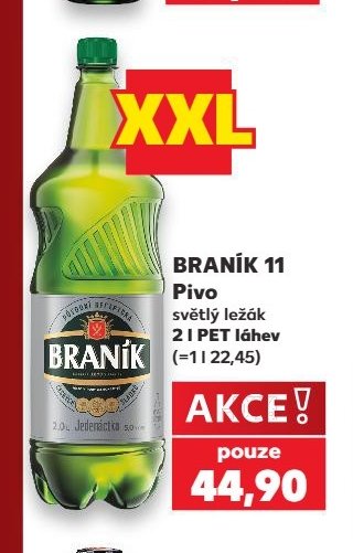 Braník 11 pivo světlý ležák