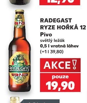 Radegast Ryze hořká 12 pivo světlý ležák