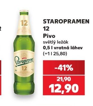 Staropramen 12 pivo světlý ležák