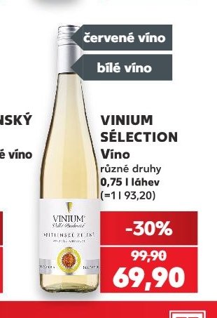 Vinium Sélection víno