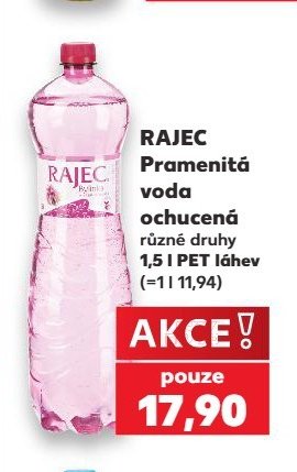 RAJEC Pramenitá voda ochucená