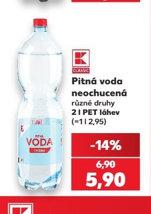 Pitná voda neochucená