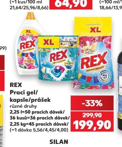 REX Prací gel / kapsle / prášek
