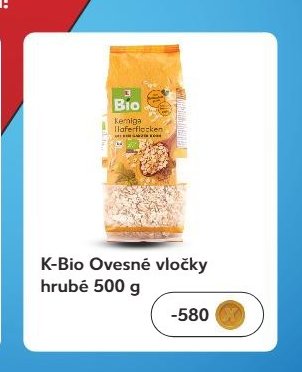 K-Bio Ovesné vločky hrubé 500 g