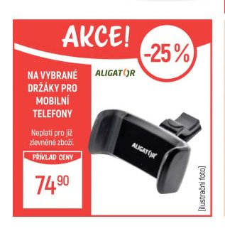 Na vybrané držáky pro mobilní telefony