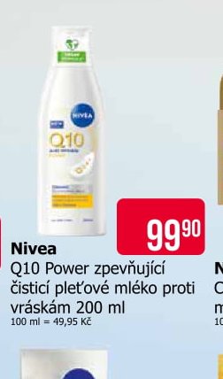 Nivea Q10 Power zpevňující čisticí pleťové mléko proti vráskám 200 ml