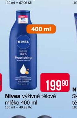 Nivea výživné tělové mléko 400 ml