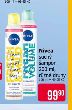 Nivea suchý šampon 200 ml, různé druhy