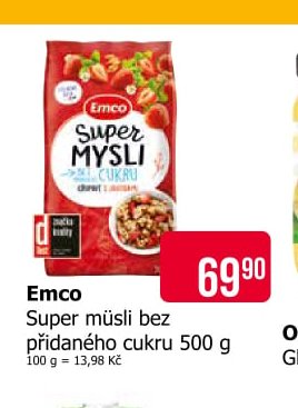 Emco Super müsli bez přidaného cukru 500 g - Teta drogerie aktualniletaky.eu