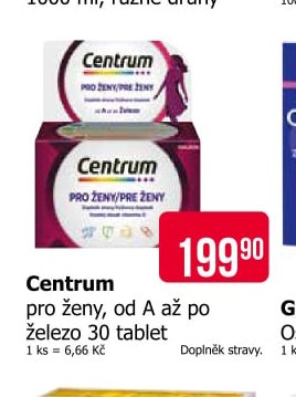 Centrum pro ženy, od A až po železo 30 tablet - Teta drogerie aktualniletaky.eu