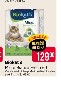 Biokat's Micro Bianco Fresh 6 l - Teta drogerie aktualniletaky.eu