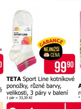 TETA Sport Line kotníkové ponožky - Teta drogerie aktualniletaky.eu