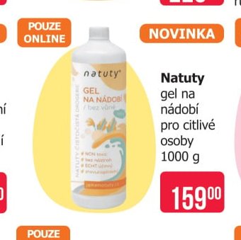 Natuty gel na nádobí pro citlivé osoby 1000 g
