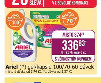 Ariel gel/kapsle 100/70-60 dávek - Teta drogerie aktualniletaky.eu