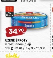 DIE GUSTA UZENÉ ŠPROTY - COOP aktualniletaky.eu