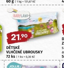 BABYLAND DĚTSKÉ VLHČENÉ UBROUSKY - COOP aktualniletaky.eu