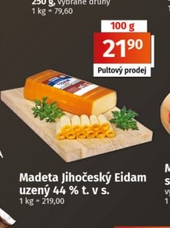Madeta Jihočeský Eidam uzený 44 % t. v s. - COOP aktualniletaky.eu