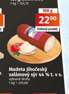Madeta Jihočeský salámový sýr 44 % t. v s. - COOP aktualniletaky.eu