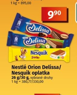Nestlé Orion Delissa/Nesquik oplatka - COOP aktualniletaky.eu