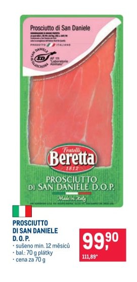 PROSCIUTTO DI SAN DANIELE D. O. P. - Makro aktualniletaky.eu