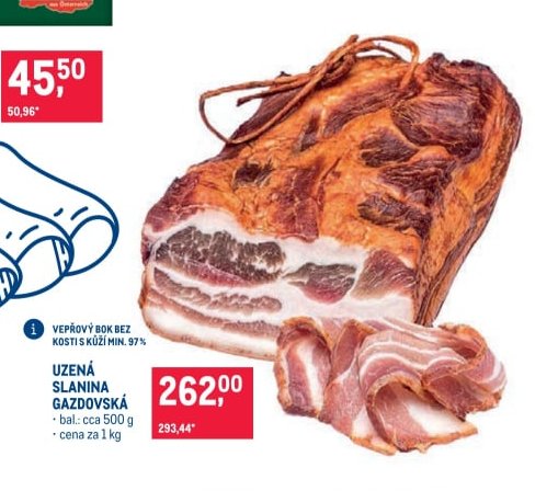 UZENÁ SLANINA GAZDOVSKÁ - Makro aktualniletaky.eu