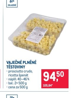 VAJEČNÉ PLNĚNÉ TĚSTOVINY - Makro aktualniletaky.eu